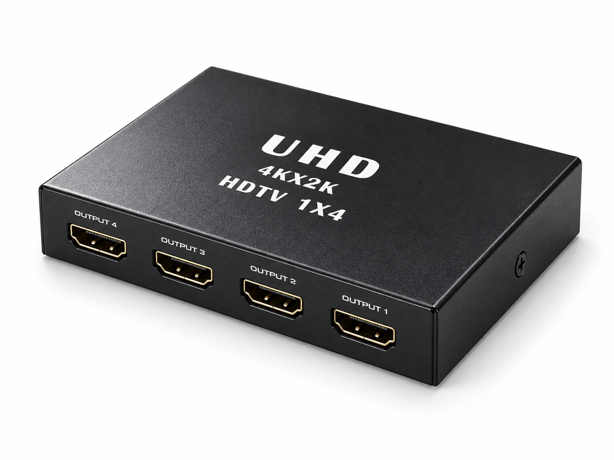 HDMI splitter 1 in 4 out 4k 30HZ + power adapter