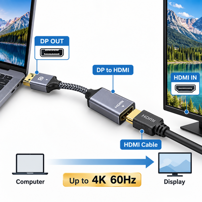 4K 60z DP displayport to HDMI