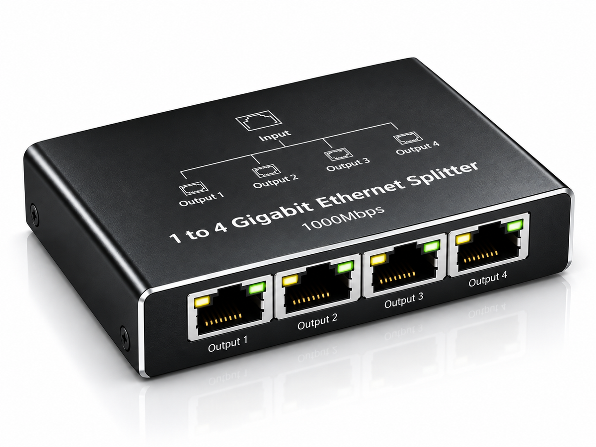 1000M Ethernet splitter 1 to 4