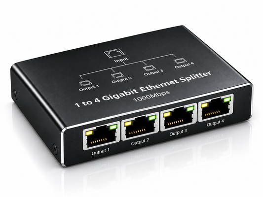 1000M Ethernet splitter 1 to 4