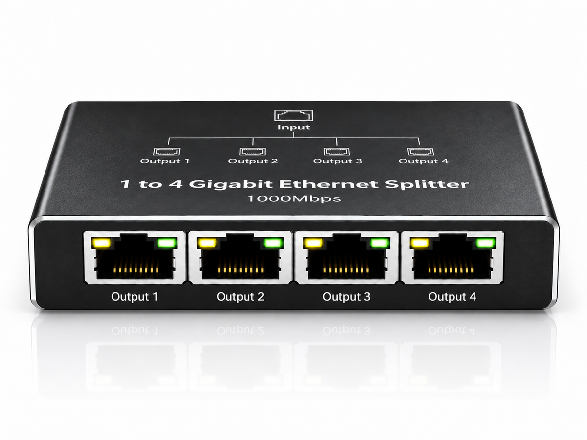 1000M Ethernet splitter 1 to 4