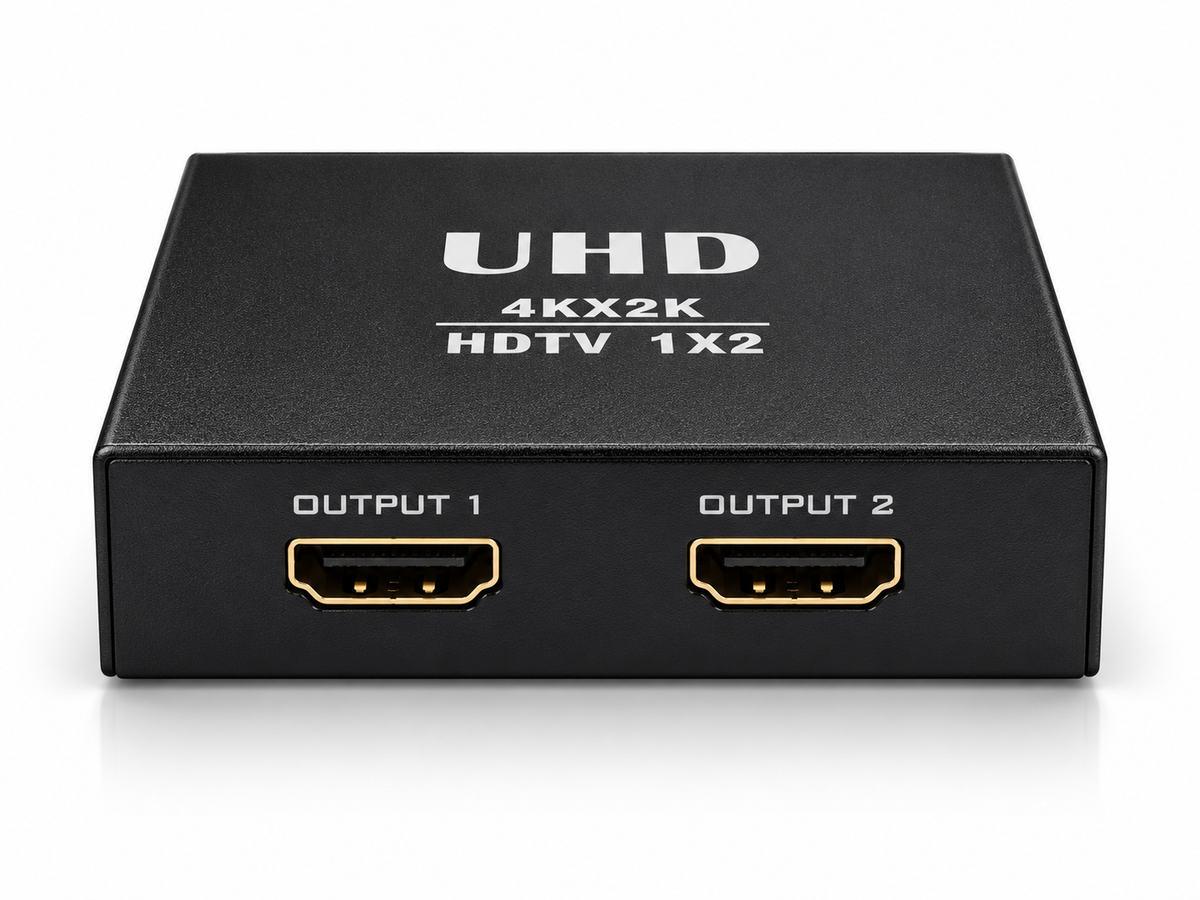 HDMI splitter 1 in 2 out 4k 30HZ + power adapter
