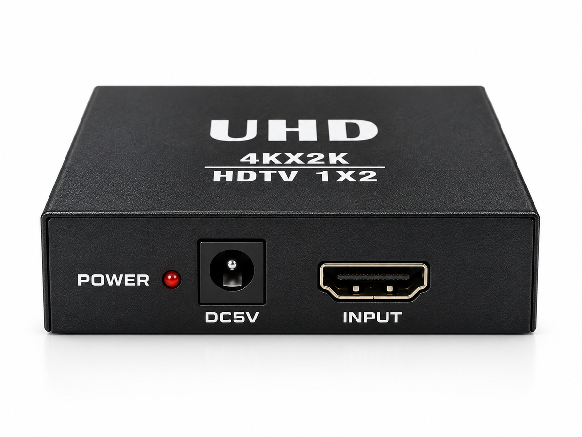 HDMI splitter 1 in 2 out 4k 30HZ + power adapter