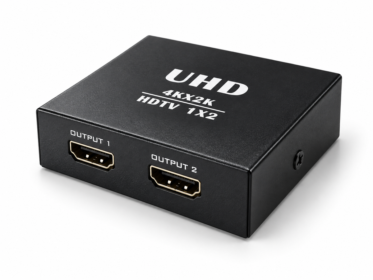 HDMI splitter 1 in 2 out 4k 30HZ + power adapter