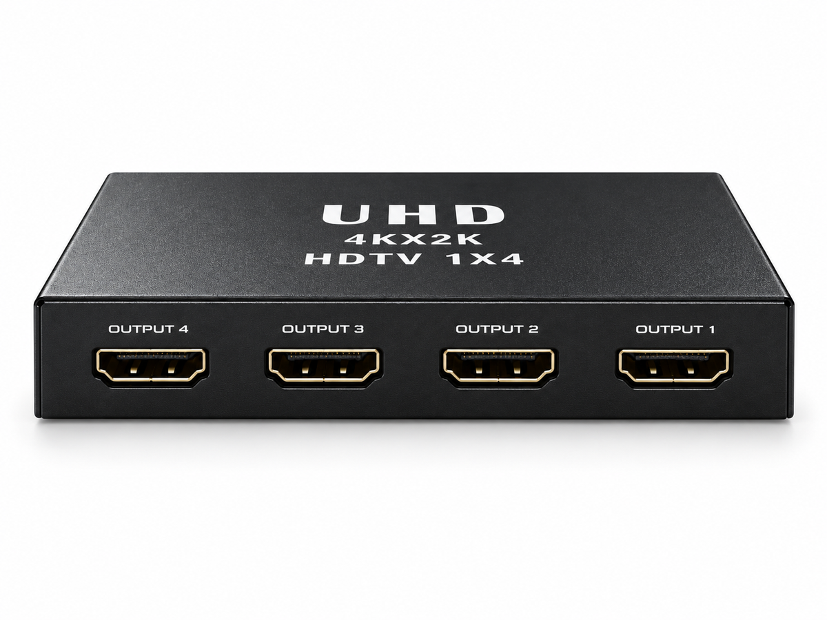 HDMI splitter 1 in 4 out 4k 30HZ + power adapter